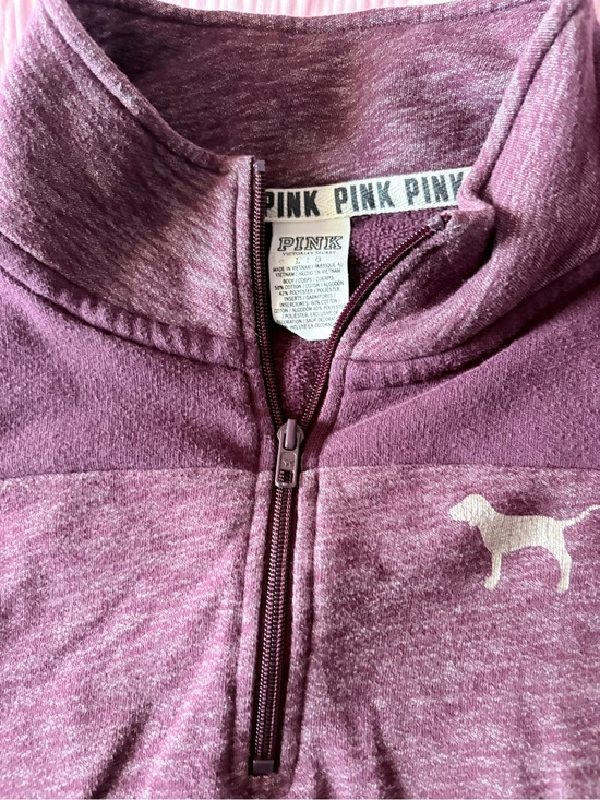 PINK Victoria's Secret Sweaters - PINK Victoria's Secret Marled Plum Quarter-Zip Pullover for Kids
